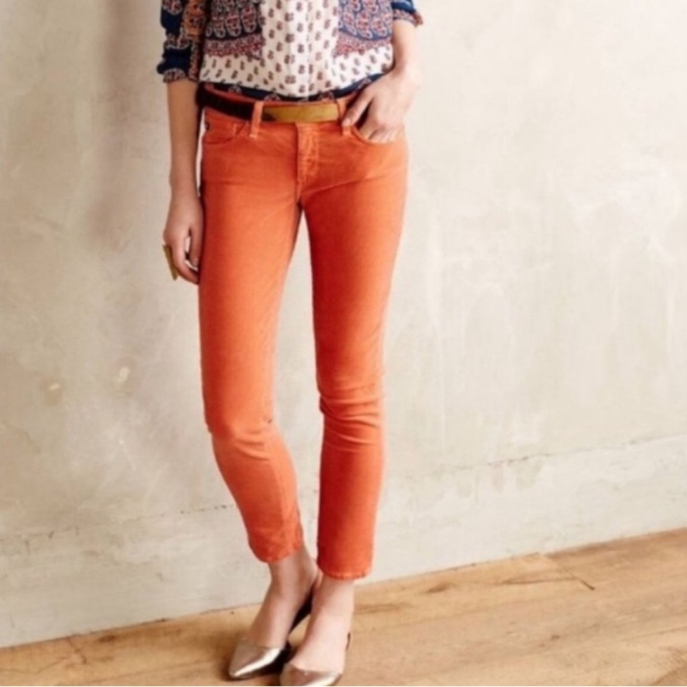 Anthropologie Pilcro Stet Ankle Jeans -‎ 28 Burnt Orange